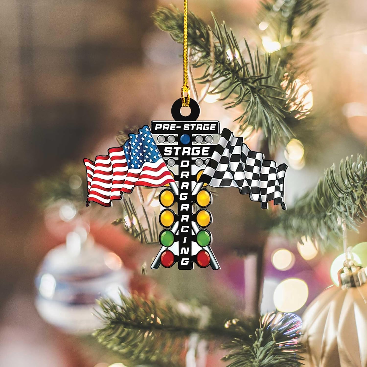 Royal Fight Personalized Racing Ornament Race Car Ornament Custom Drag Racing Christmas Ornaments Gift for Racing Lovers Drag Racing Ornament Racer Gifts (RC 10)