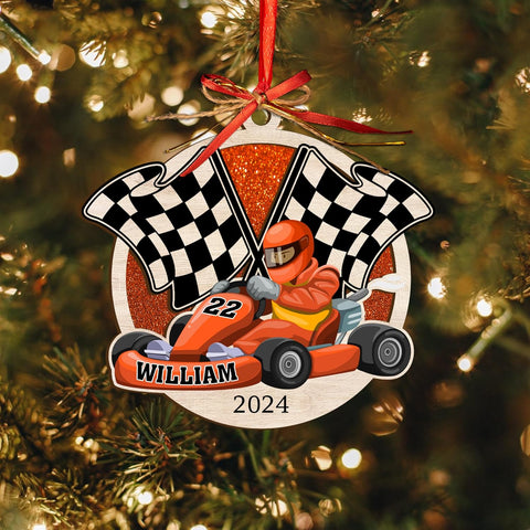 Royal Fight Custom Racing Car Ornament 2024 Race Car Ornament for Christmas Tree Gift for Racing Lovers Drag Racing Ornament Racer Gifts Drag Racing Ornament Gift Xmas (HRC6)