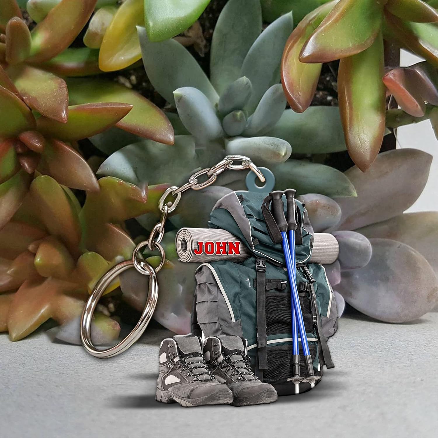 Artparel Personalized Hiking Bag Ornaments Hiking Bag Christmas Ornament Hiking Lover Christmas Camping Christmas Camping Gift Camping Hiking Camping Flat Ornaments