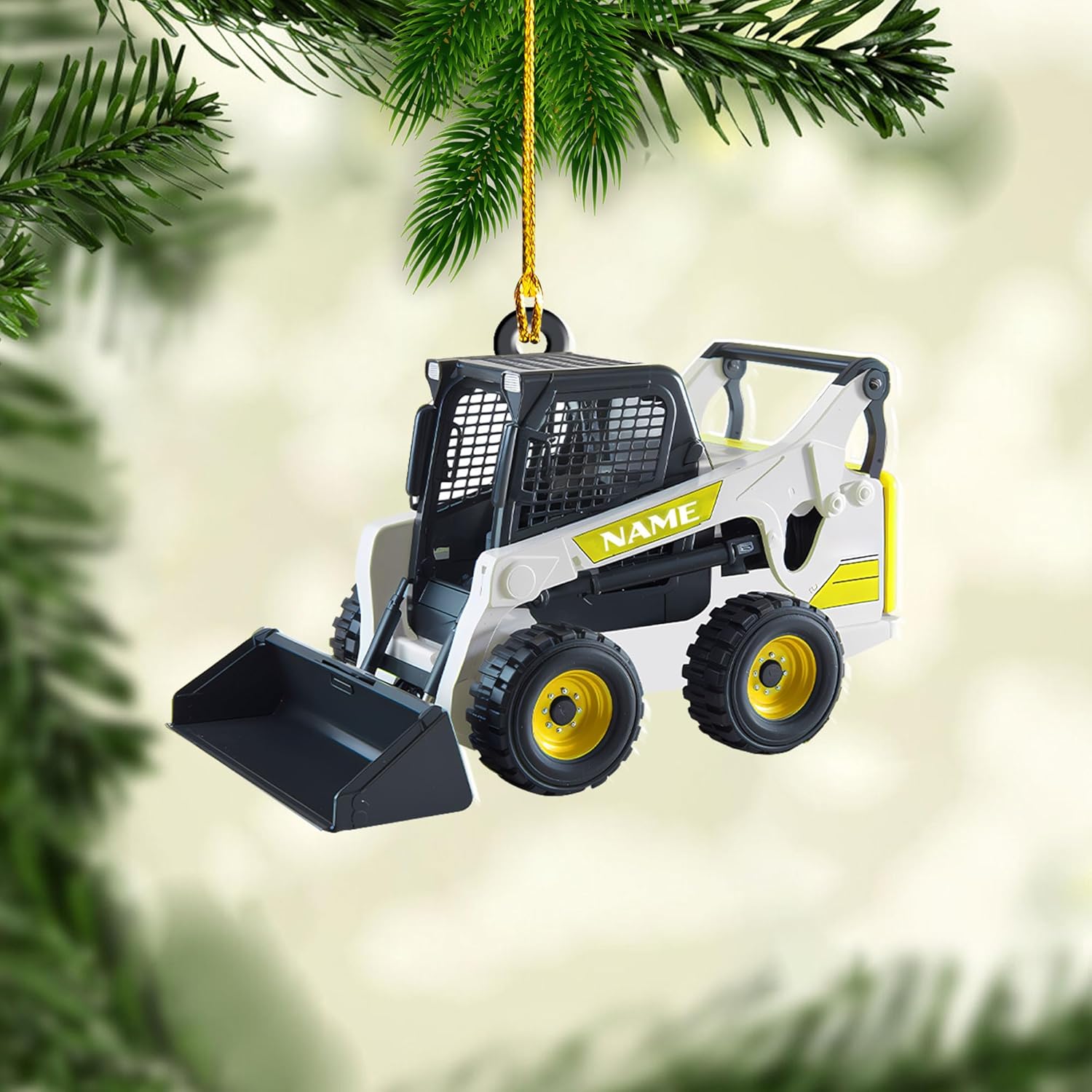 Artparel Skid Steer Loader Ornament Track Skid Steer Ornament Track Loader Ornaments for Christmas Tree Skid Steer Machine Ornaments 2024 Tractor Loader Xmas Ornament Gifts (SSL8)