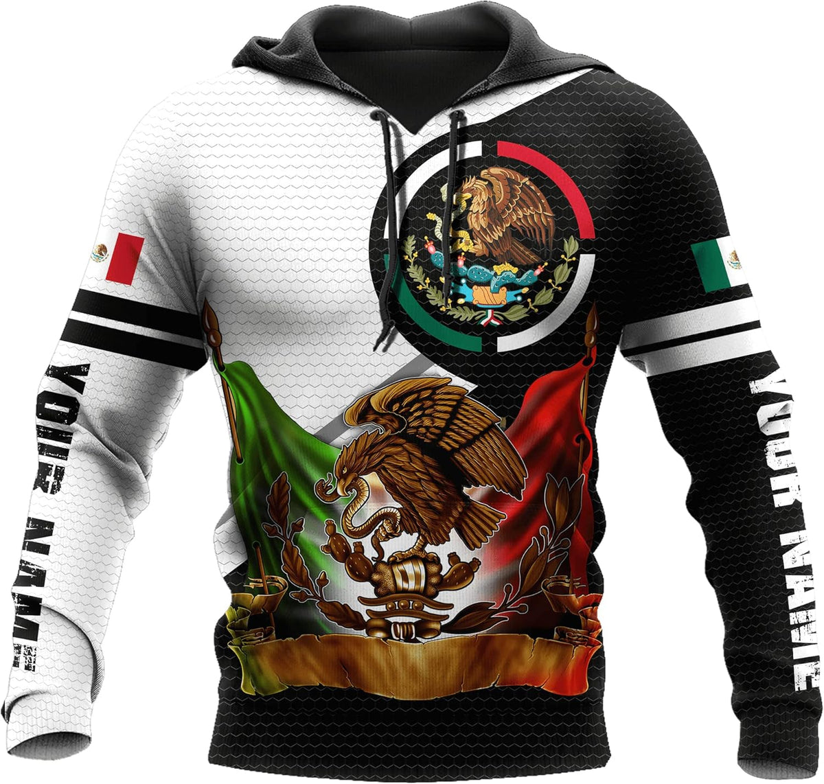 Personalized Name Mexican Hoodie 3D, Customized Mexico Hoodies for Men & Women