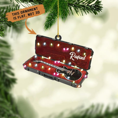 Personalized Guitar Ornament, Electric Guitar Ornament, Guitar Christmas Ornaments 2024, Acoustic Guitar Christmas Ornament, Guitar Christmas Ornaments Guitarist Gift Musical Instruments Xmas (G1)