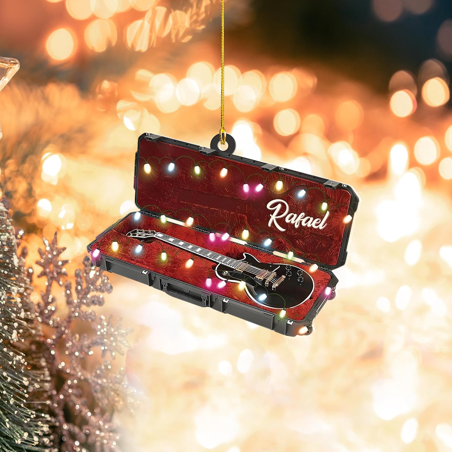 Personalized Guitar Ornament, Electric Guitar Ornament, Guitar Christmas Ornaments 2024, Acoustic Guitar Christmas Ornament, Guitar Christmas Ornaments Guitarist Gift Musical Instruments Xmas (G1)