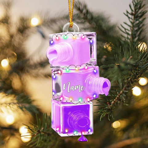 Royal Fight Personalized Nail Ornament,Nail Technician Ornament, Nail Technician Ornaments, Makeup Ornaments Makeup Christmas Ornament, Nail tech Gifts, Nail Technician Gifts (Nail 7)