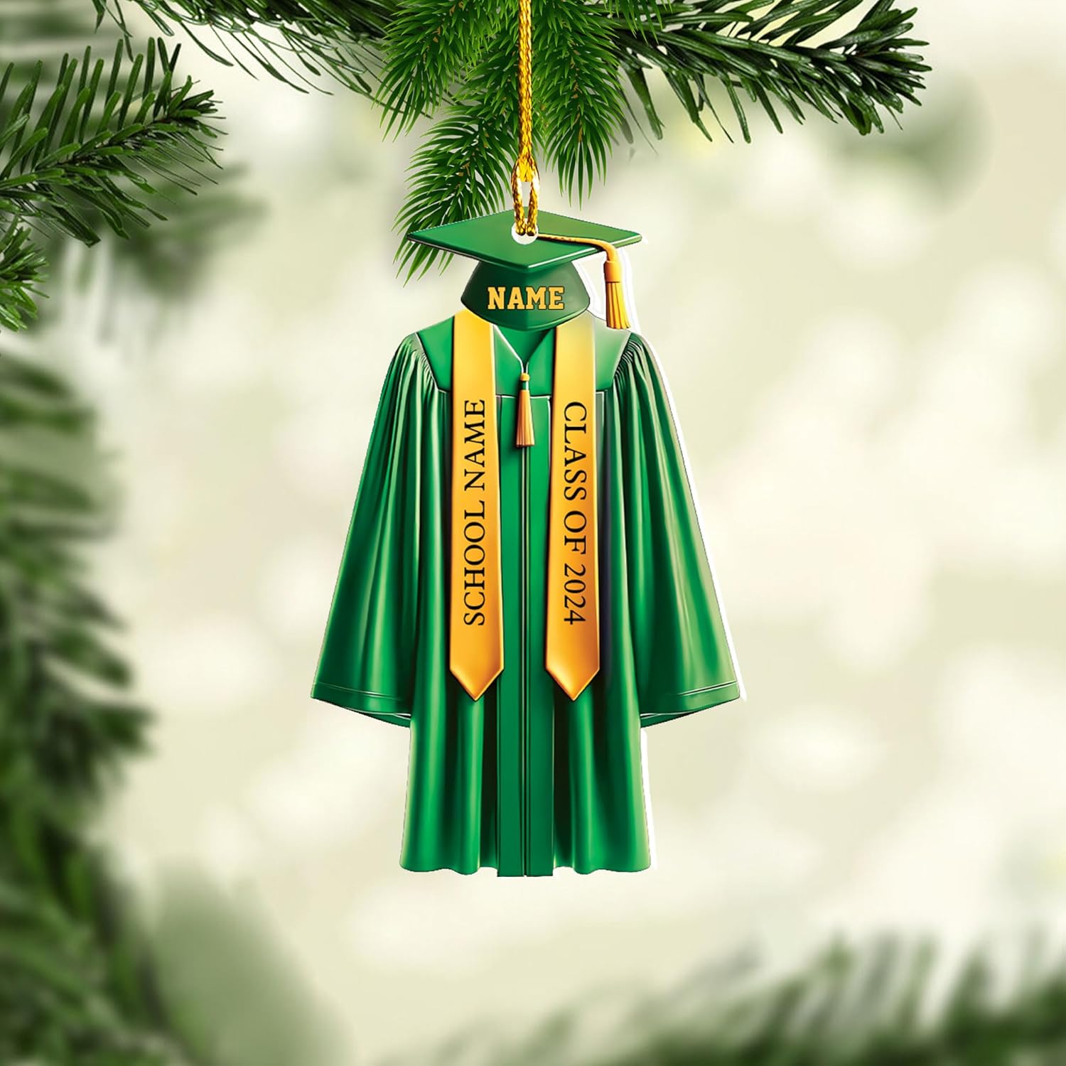 AOVL Graduation Ornament, Graduation Ornaments Class of 2023, Graduation Cap and Scroll Xmas Gift, Graduation Christmas Xmas Tree Ornaments, Gifts for Graduate, School Ornaments (DGRA1)