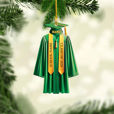 AOVL Graduation Ornament, Graduation Ornaments Class of 2023, Graduation Cap and Scroll Xmas Gift, Graduation Christmas Xmas Tree Ornaments, Gifts for Graduate, School Ornaments (DGRA1)