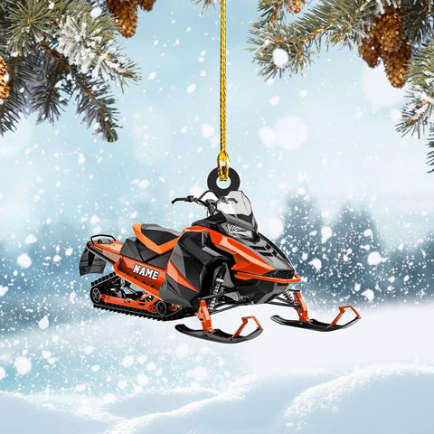 Artparel Personalized Customized Snowmobile Shoes Acrylic Christmas Ornament for Snowmobile Lovers (SM 3)