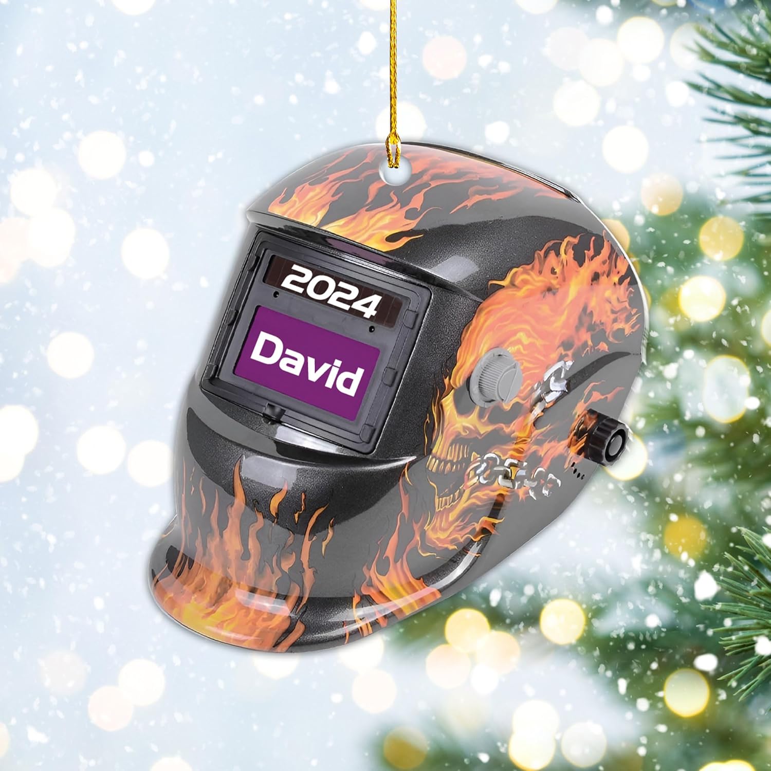 Paniprints Personalized Welder Ornament 2024, Welder Ornaments for Christmas Tree Hanging, for Men Welders, Welding Gifts for Men Women (Welder 9)