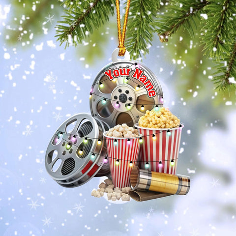 AOVL Personalized Film Clapboard Ornament Movie Clapper Christmas Ornaments Film Clapboard Ornament Film Clapper Ornament Director Clapboard Christmas Ornament Movie Clapperboard Theater (FilmH11)