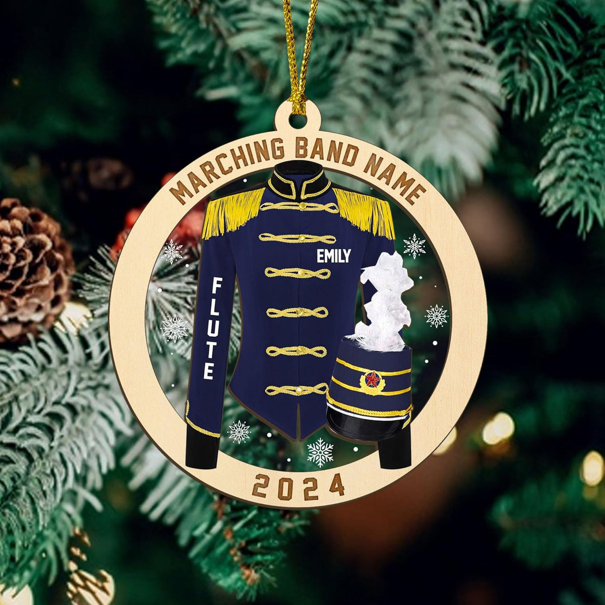 AOVL Custom Marching Band Ornament Music Ornament Marching Band Teacher Gifts Music Marching Band Gifts Band Director Gifts Music Ornament Marching Band Teacher Gifts Music (MB13)