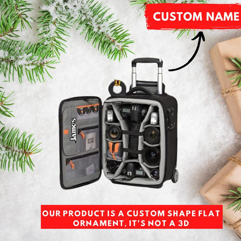 Artparel Personalized Camera Ornament, Camera Lover, Photographer Fan Ornament, Photo Lover Ornament Camera Ornament Gift for Camera Men Photographer Photography Ornament Christmas Tree (Camera 1)