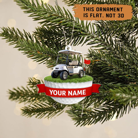 Personalized Golf Ornament, Golf Christmas Ornaments, Golf Ornaments for Christmas Tree, Christmas Ornaments Golf Decorations, Golf Cart Ornament Hanging Decor, Golf Ball Christmas Ornaments (ON798)