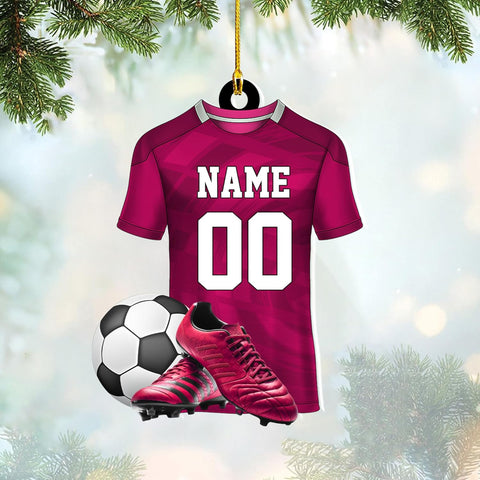 mostprints Personalized Soccer Christmas Ornament, Soccer Ornament for Boys, Soccer Team Ornaments, Gifts for The Soccer Player, Soccer Player Ornament, Soccer Gift Tree Hanging (SC6)