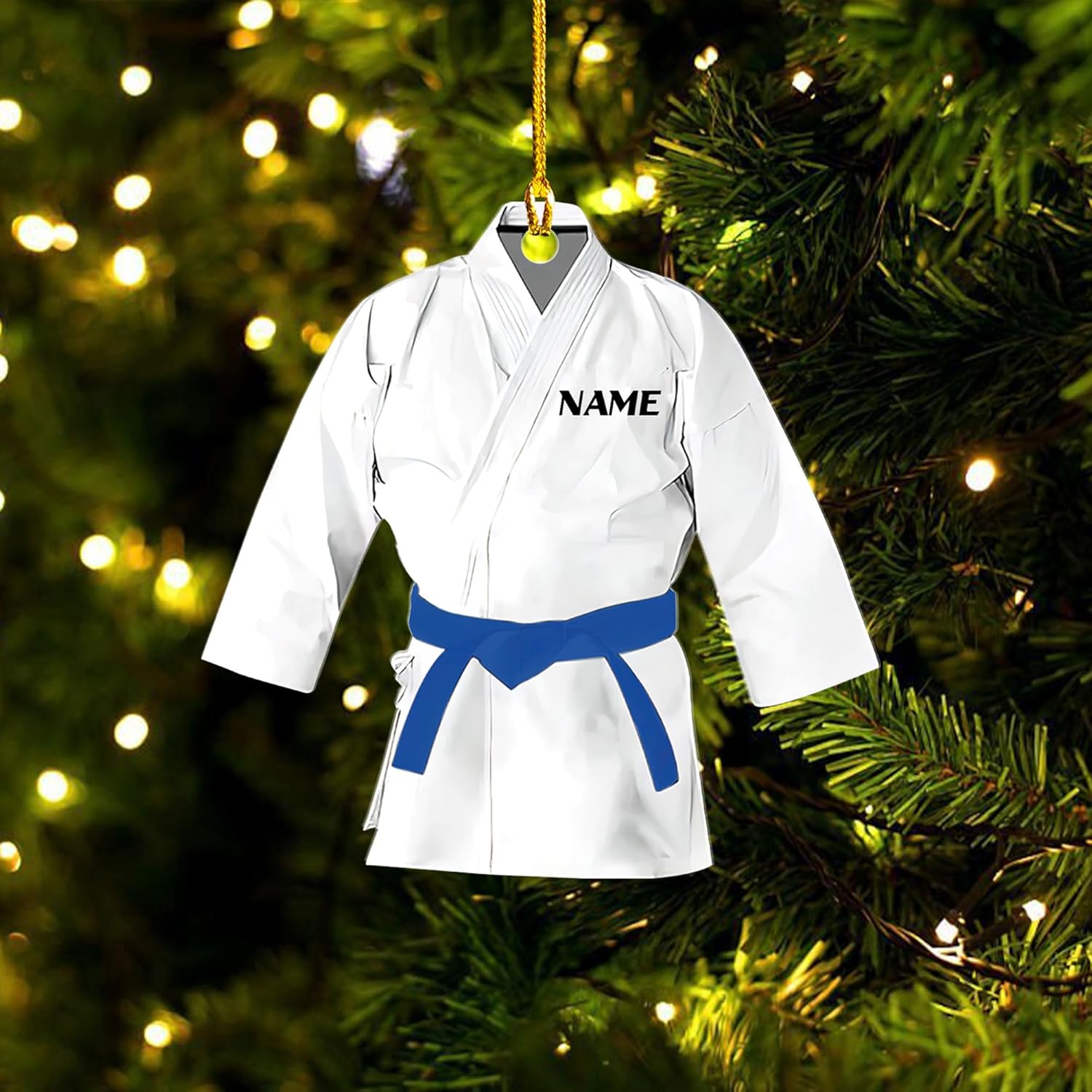 Artparel Personalized Karate Ornament Karate Uniform Ornaments Gifts for Karate Lovers Karate Gift Christmas Ornament 2024 Taekwondo Ornament Jiu Jitsu Ornament Gift for Karate (Karate 1)