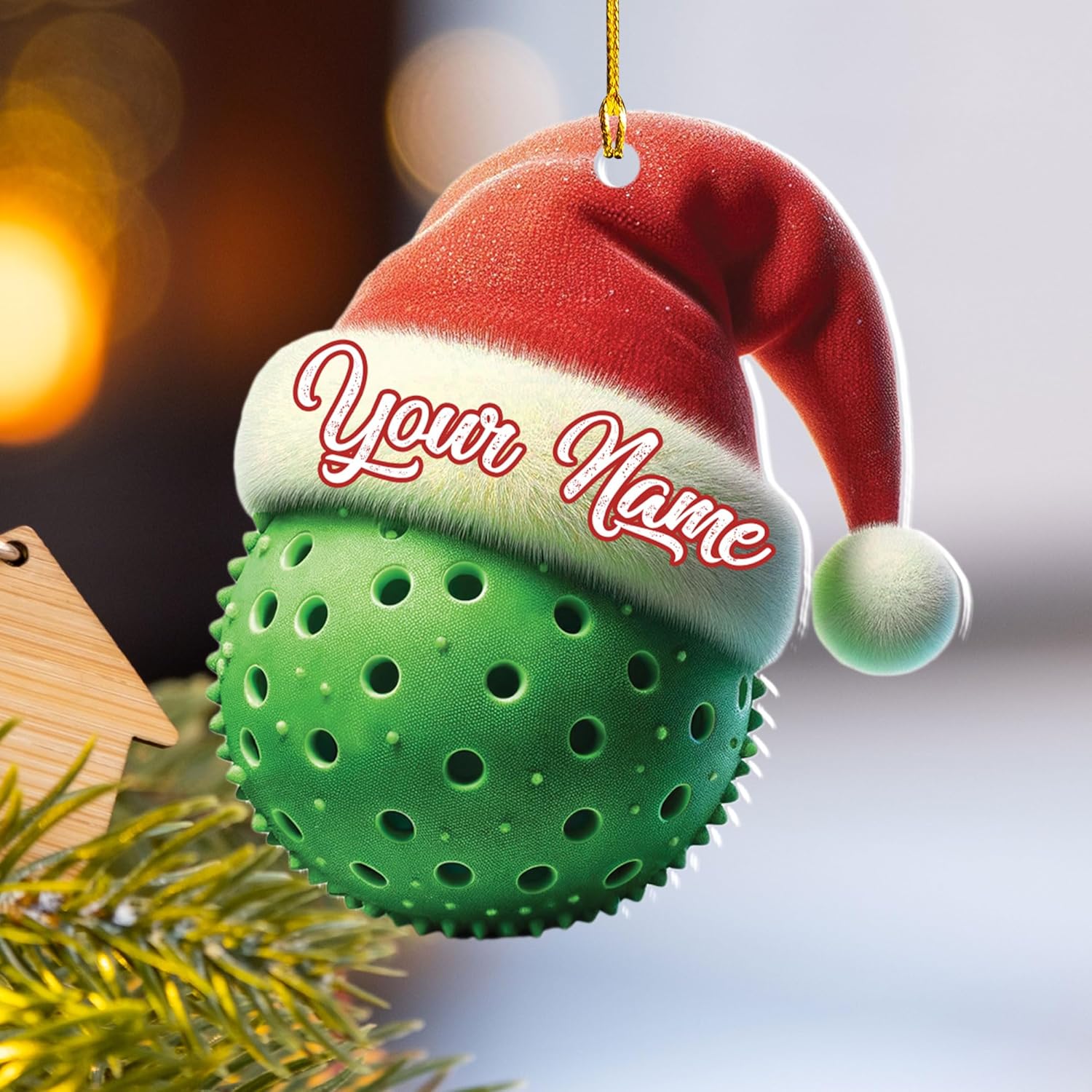 mostprints Personalized Pickleball Ornament 2023, Pickleball Paddles, Pickle Baller Sport Gifts Pickleball Ornament Christmas Tree Pickleball Decorations for Pickleball Lovers (PB7)