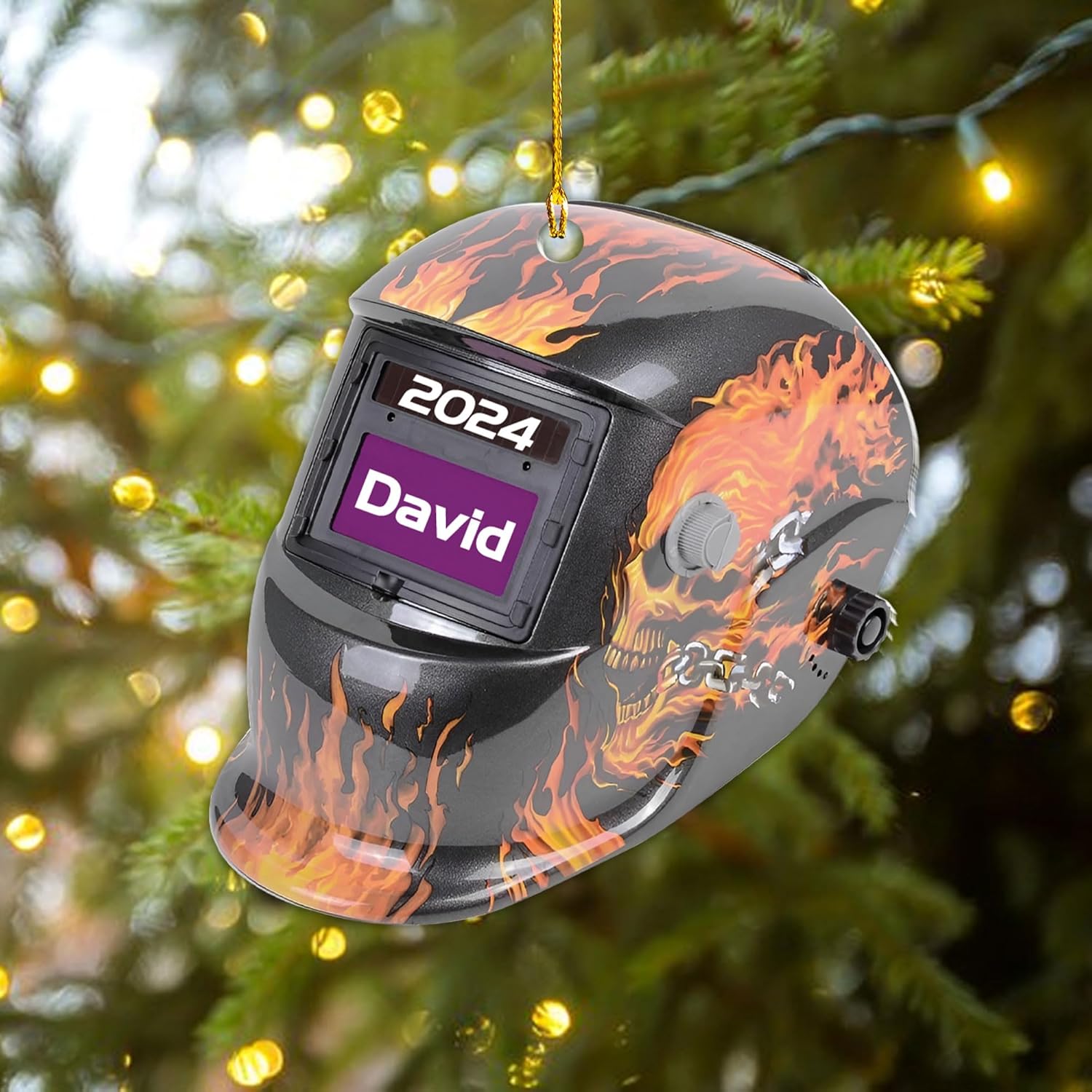 Paniprints Personalized Welder Ornament 2024, Welder Ornaments for Christmas Tree Hanging, for Men Welders, Welding Gifts for Men Women (Welder 9)