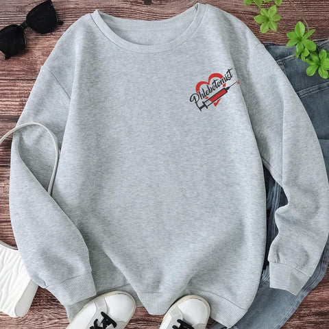 Leeprints Personalized Phlebotomist Embroidered Sweatshirt USA Phlebotomy Nurse Syringe Hospital Hoodie Phlebotomy Tech