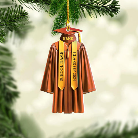 AOVL Graduation Ornament, Graduation Ornaments Class of 2023, Graduation Cap and Scroll Xmas Gift, Graduation Christmas Xmas Tree Ornaments, Gifts for Graduate, School Ornaments (DGRA1)