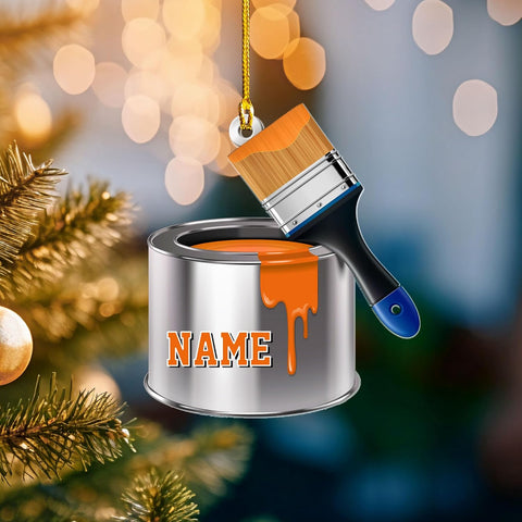 Personalized Painting Ornaments Gifts for a Painter, Painter Ornament Gift for Artist, Artist Christmas Ornament 2024, Artist Palette Christmas Ornament, Paint Brush Ornament for Painter (ON753)