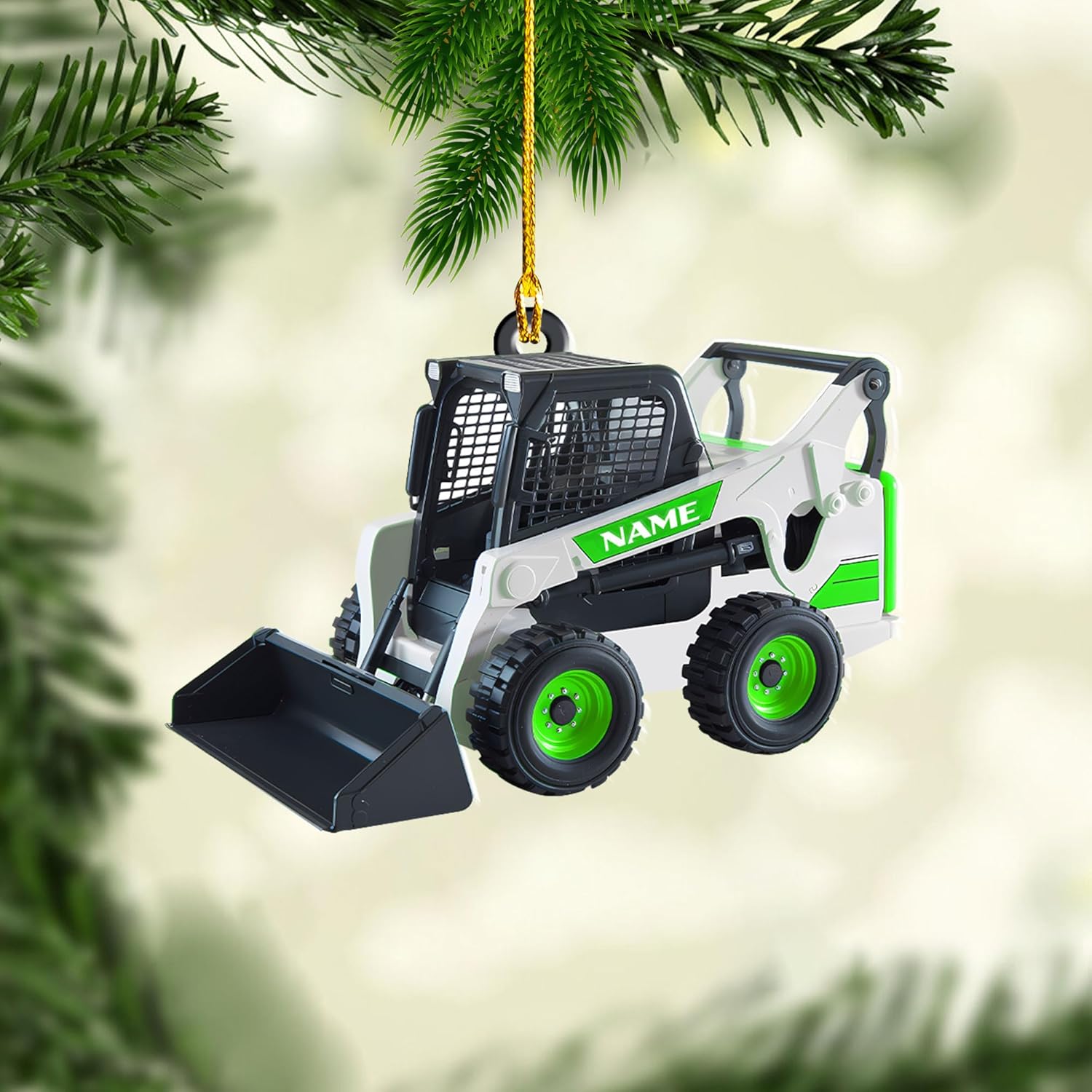 Artparel Skid Steer Loader Ornament Track Skid Steer Ornament Track Loader Ornaments for Christmas Tree Skid Steer Machine Ornaments 2024 Tractor Loader Xmas Ornament Gifts (SSL8)