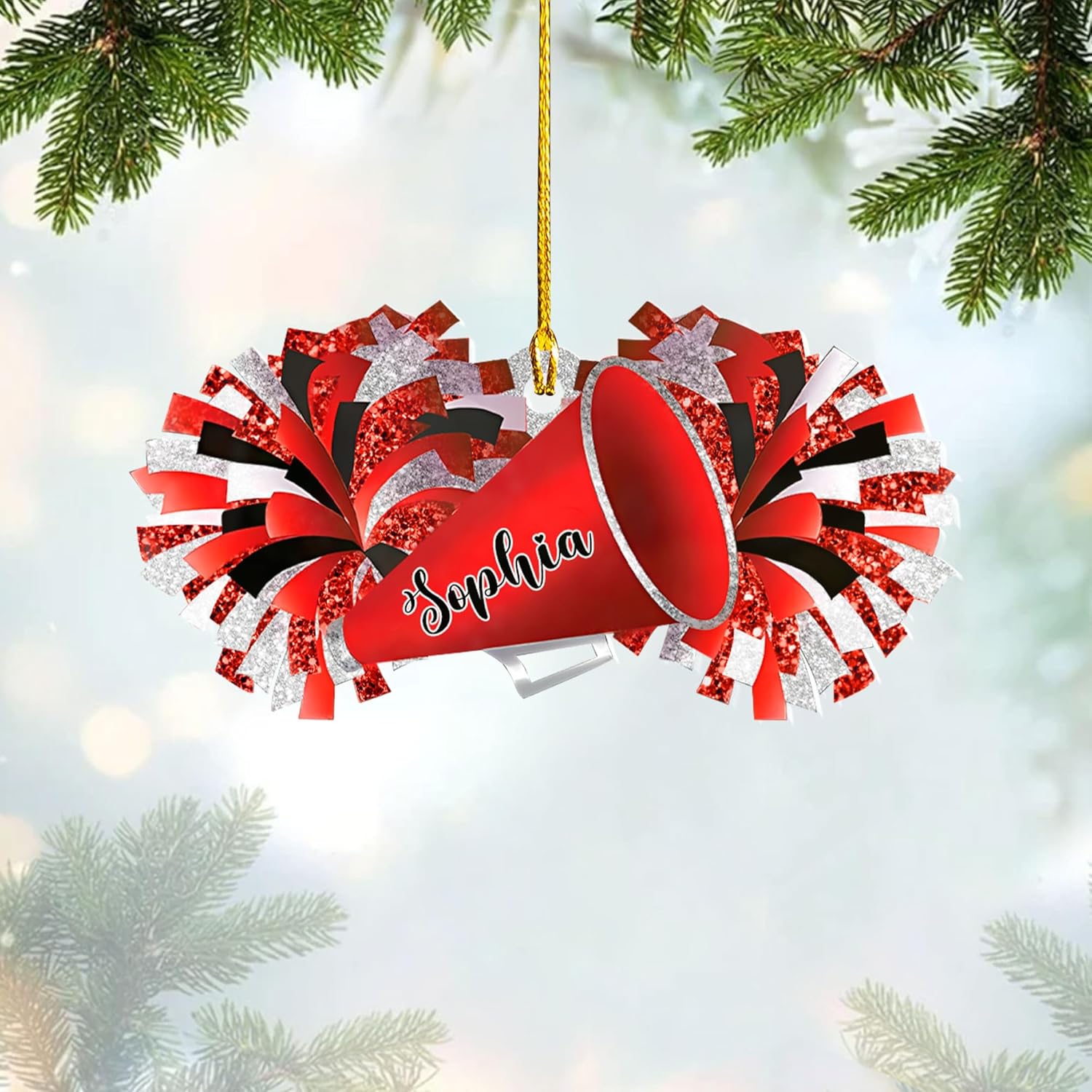 Pretyprints Personalized Cheerleader Ornaments Cheerleader Cheerleading Lovers Ornaments Cheerleading Ornament Gift for Cheerleader Christmas 2024 Cheer Cheerleader Ornaments Xmas (Style 6)