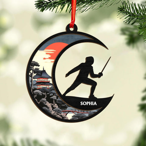 MAPrints Personalized Fencing Christmas Ornament, Fencing Lovers Ornament, Fencing Acrylic Ornament, Christmas Fencer Decor, Fencing Player Ornament Xmas Keepsakes 2024, Great Gift for Fencer (FC 6)