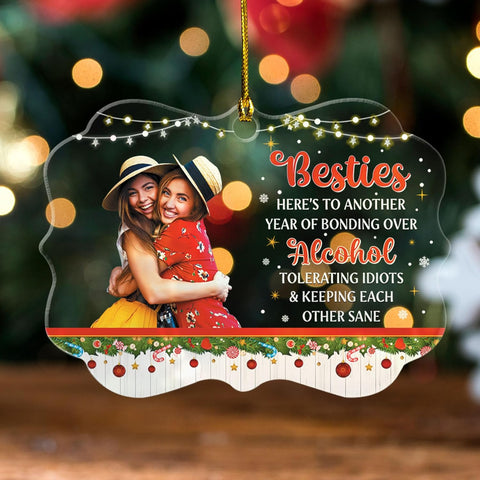 MAPrints Personalized Best Friend Ornament, Custom Christmas Friendship Gift, Xmas Besties Gift for Christmas Tree 2024, Good Friend Christmas Ornaments Friends Bestie Ornaments (BFF 23)