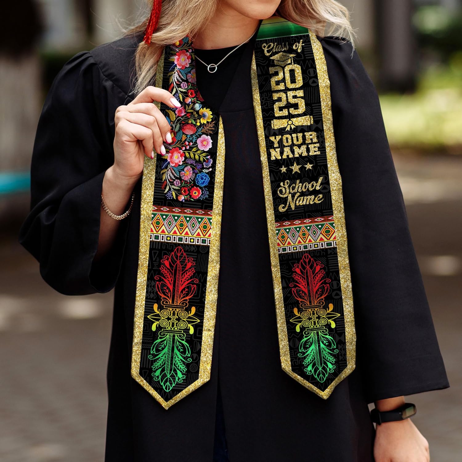 African American Graduation Sash, Graduation Stole Customize, African Graduation Sash, Graduation Stole Class of 2025