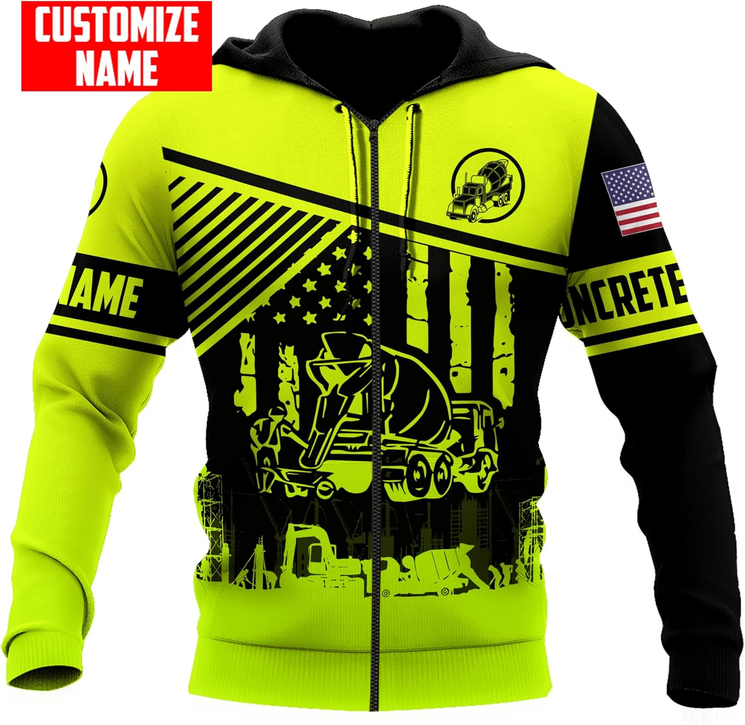 Personalized Concrete Finisher 3D Print Hoodies Unisex Pullover Hoodie Gift For Men, Women, Full Size S-5XL For Men Women