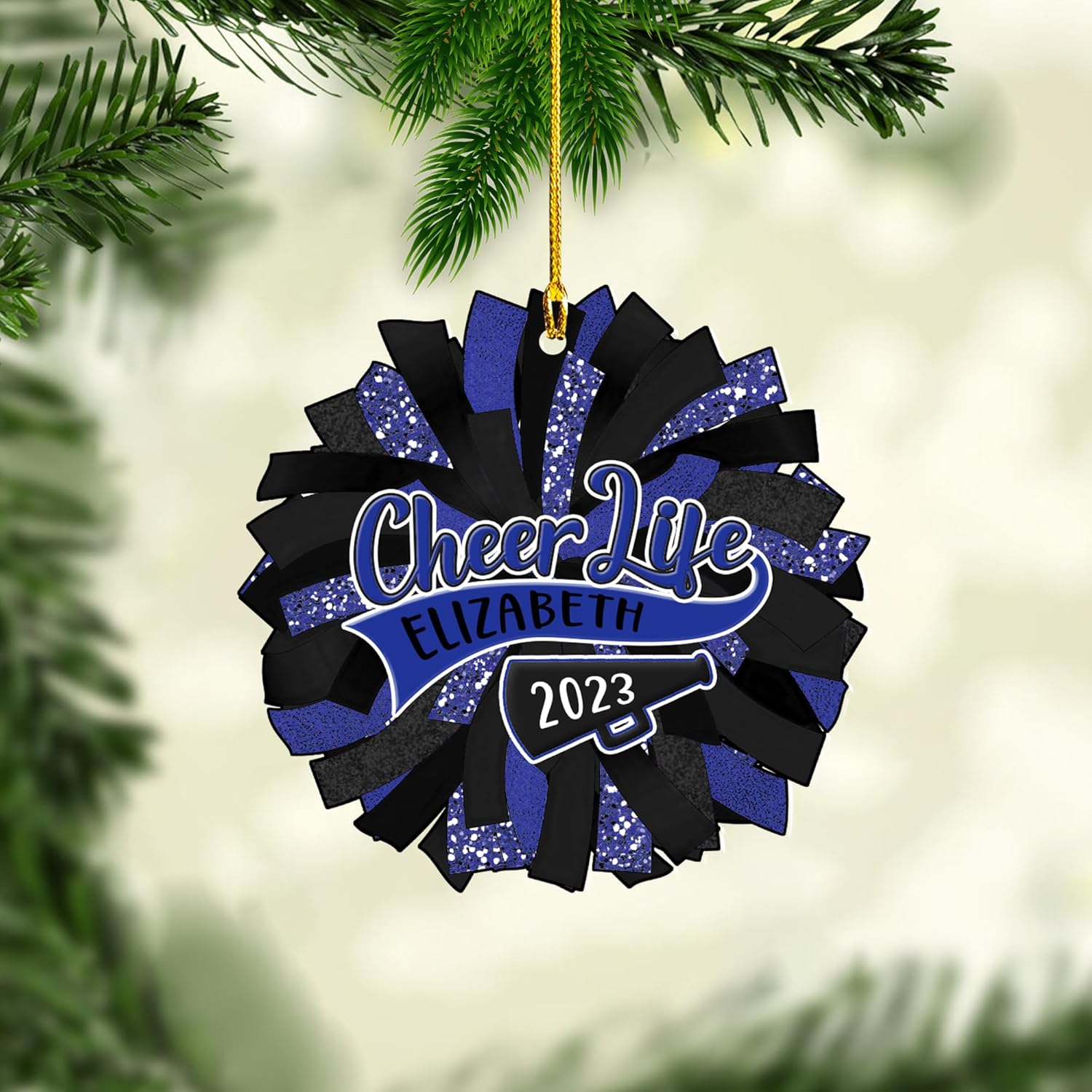 AOVL Personalized Cheerleader Ornaments Cheerleader Cheerleading Lovers Ornaments Cheerleading Ornament Gift for Cheerleader Christmas 2023 Cheer Cheerleader Ornaments Xmas (Cheer 1)
