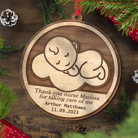 MAPrints Personalized Obstetrician Or Midwife Christmas Ornament, Midwife Christmas Ornament, Thank You Gift for Midwife Ornament, Midwife Retirement Ornament, Midwife Appreciation Gift (MW 4)