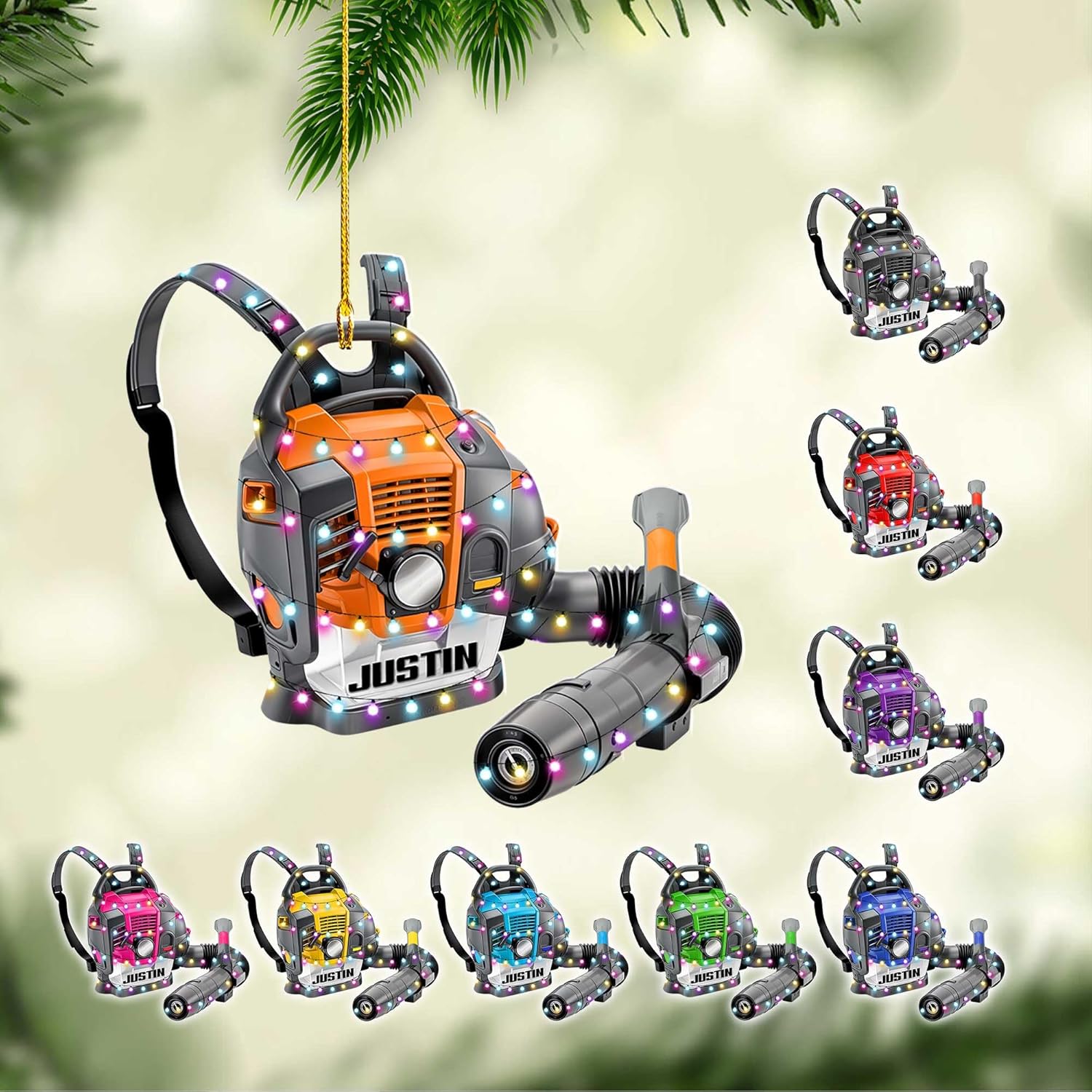 Royal Fight Custom Leaf Blower Christmas Ornament 2024 Leaf Blowers Ornament for Christmas Tree Decor Hanging Leaf Blower Ornament Lover Gift Xmas Leaf Blowers Gift Xmas (OLB20)