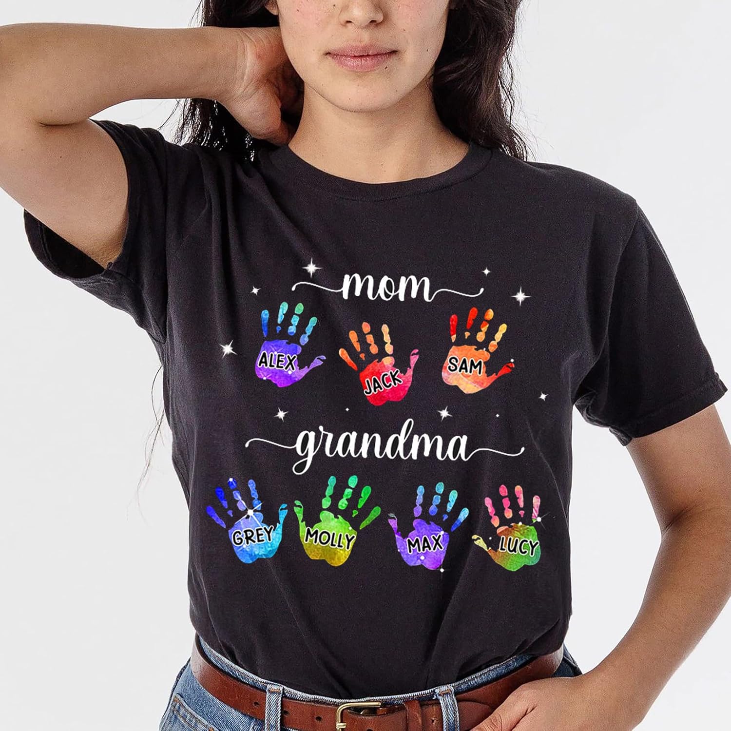 Personalized Mother's Day Tee, Mom and Grandma Belong to Kids, Grandkids Names Shirt for Nana Mimi Mom Grandma Mamaw