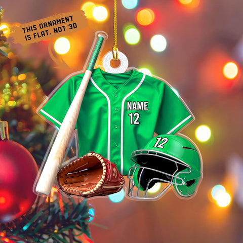 Mostefy Personalized Name Number Baseball Christmas Ornaments 2024, Baseball Ornaments for Christmas, Xmas, Gift Baseball Ornaments Pine Hanging (Multi 7)