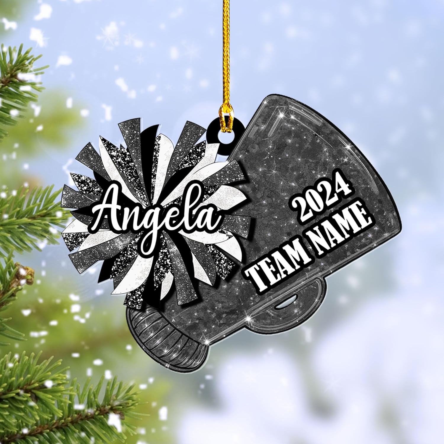 MoonArt Personalized Cheerleader Ornaments Cheerleader Cheerleading Lovers Ornaments Cheerleading Ornament Gift for Cheerleader Christmas 2023 Cheer Cheerleader Ornaments Xmas (1, CLD8)