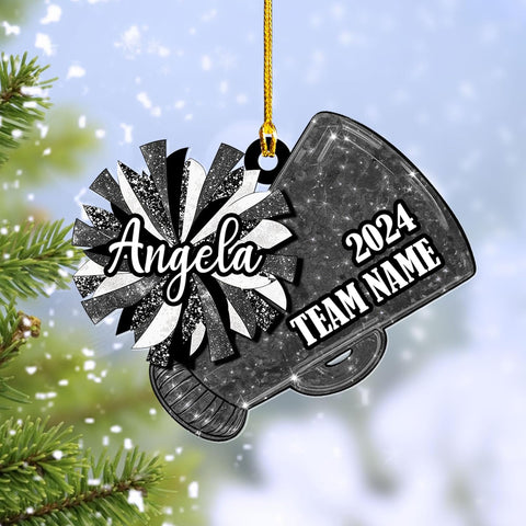 MoonArt Personalized Cheerleader Ornaments Cheerleader Cheerleading Lovers Ornaments Cheerleading Ornament Gift for Cheerleader Christmas 2023 Cheer Cheerleader Ornaments Xmas (1, CLD8)