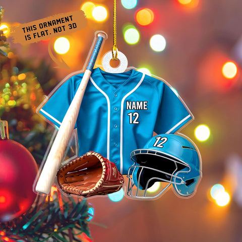 Mostefy Personalized Name Number Baseball Christmas Ornaments 2024, Baseball Ornaments for Christmas, Xmas, Gift Baseball Ornaments Pine Hanging (Multi 7)