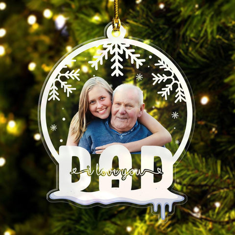 Personalized Best Father Ornament, Custom Christmas Father Gift, Xmas Daddy Gift for Christmas Tree 2024, Good Dad Christmas Ornaments (BFF 20)