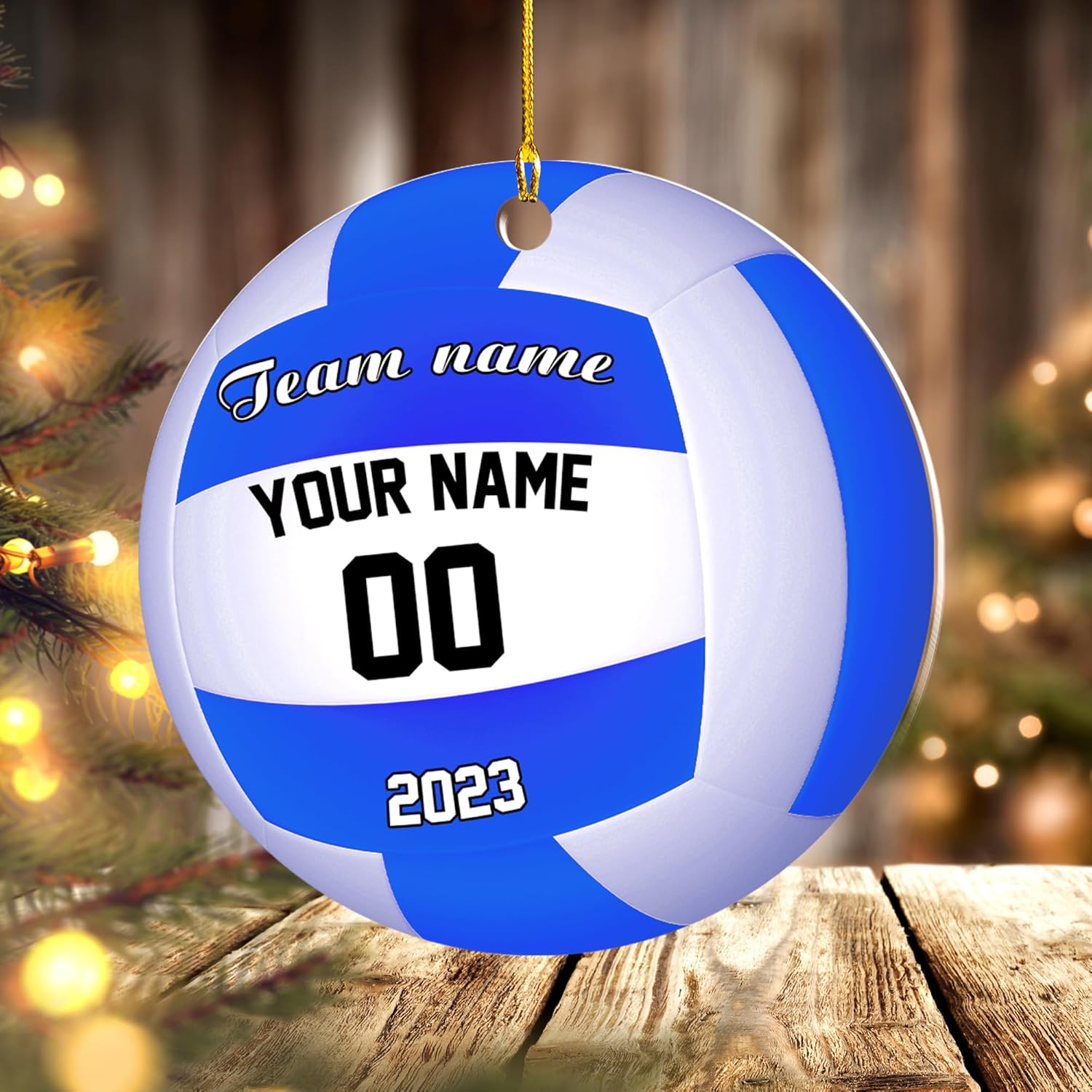 mostprints Personalized Volleyball Ornament, Volleyball Christmas Ornament, Beach Volleyball Gift for Volleyball Players Volleyball Ornament Christmas Tree Volleyball Team Gifts (V12)