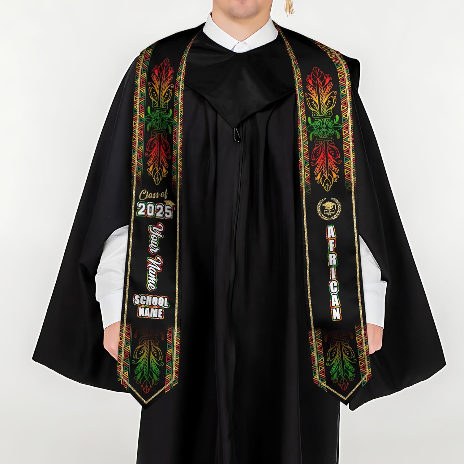 African American Graduation Sash, Graduation Stole Customize, African Graduation Sash, Graduation Stole Class of 2025