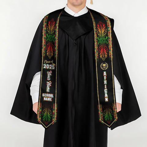 African American Graduation Sash, Graduation Stole Customize, African Graduation Sash, Graduation Stole Class of 2025