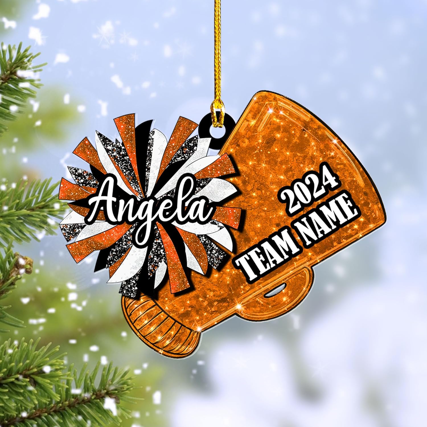 MoonArt Personalized Cheerleader Ornaments Cheerleader Cheerleading Lovers Ornaments Cheerleading Ornament Gift for Cheerleader Christmas 2023 Cheer Cheerleader Ornaments Xmas (1, CLD8)