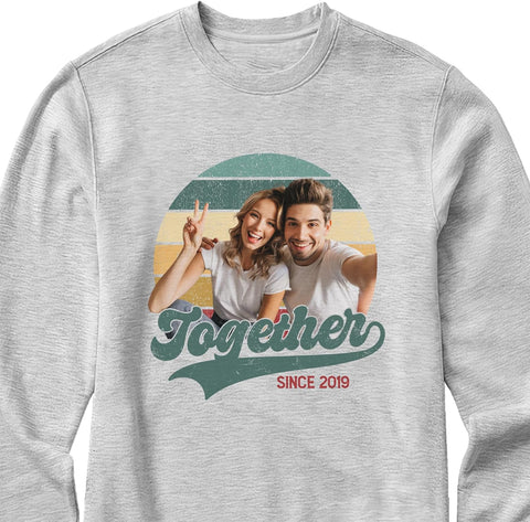 mostprints Custom Photo Sweatshirt, Matching Couple Sweatshirts, Personalized Matching Sweatshirt For Couples Gift Shirt