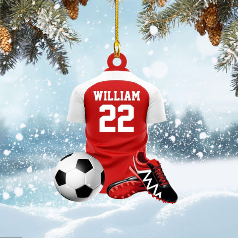 AOVL Personalized Soccer Player Ornament Soccer Christmas Xmas Ornament Soccer Christmas Xmas Ornament Gift for Soccer Players Soccer Lovers Soccer Players for Men Women (Soccer26)