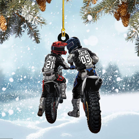 Artparel Custom Dirt Bike Acrylic Ornament, Dirt Bike Christmas Ornament 2024, Dirt Bike Player Ornament, Dirt Bike Tree Decor, Dirt Bike 2024, Gifts for Dirt Bike Lovers, Players (DB21)