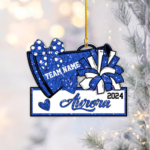 Suseaz Personalized Cheerleader Ornament 2024, Cheerleader Christmas Ornaments, Cheer Christmas Ornament, Cheerleading Ornament 2024, Cheer Ornaments for Christmas Tree (Acrylic, Cheer6)