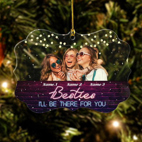 MAPrints Personalized Best Friend Ornament, Custom Christmas Friendship Gift, Xmas Besties Gift for Christmas Tree 2024, Good Friend Christmas Ornaments Friends Bestie Ornaments (BFF 24)