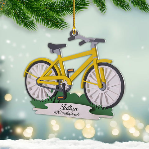 Personalized Mountain Biking Ornament, Custom Name & Year Christmas Tree Ornaments 2024, Xmas Cyclist Gifts, Mountain Bike Biking Rider Xmas Holiday Keepsake, Bicycle Racing Sport Presents (Style 15)