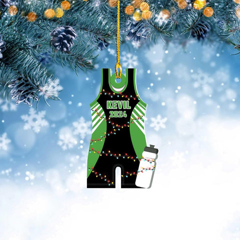 Artparel Personalized Wrestling Ornament Wrestling Helmet Ornaments Wrestling Christmas Ornament Gift for Wrestling Player Wrestling Christmas Tree Ornaments for Boys or Girls (Wrestling 15)