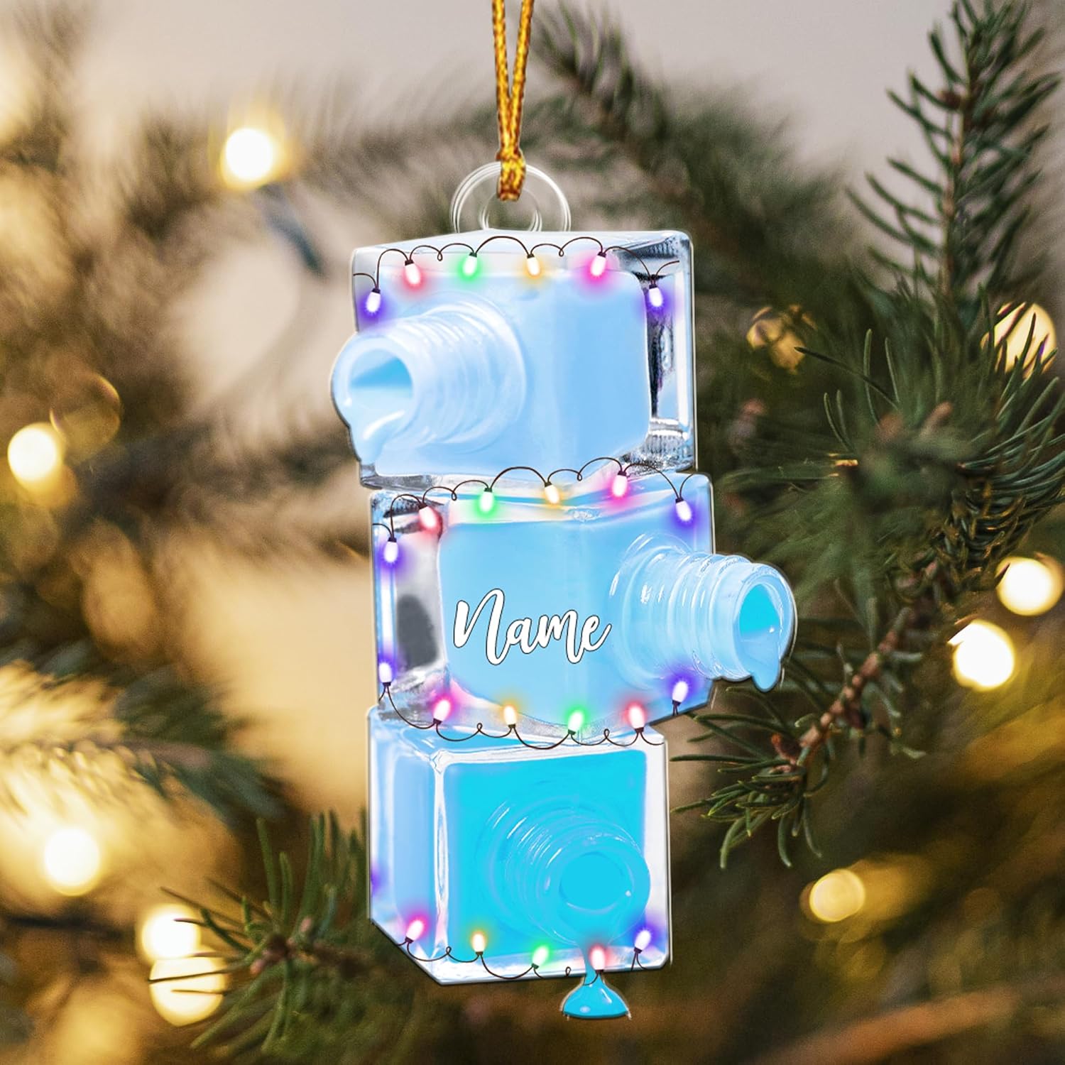 Royal Fight Personalized Nail Ornament,Nail Technician Ornament, Nail Technician Ornaments, Makeup Ornaments Makeup Christmas Ornament, Nail tech Gifts, Nail Technician Gifts (Nail 7)